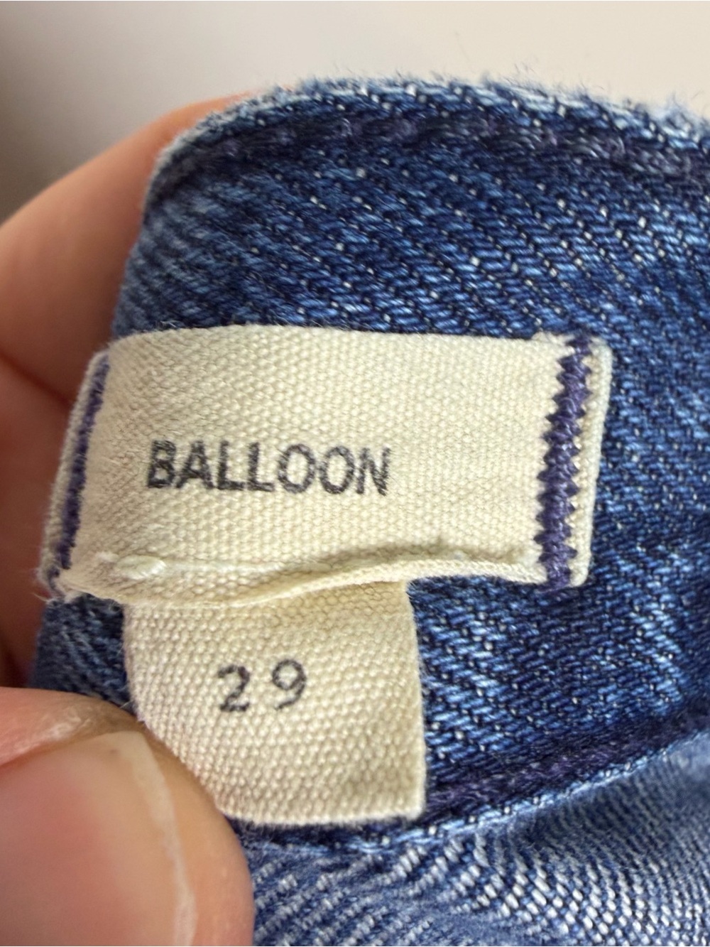 Madewell Balloon Jeans Size 29 Barrel Wide Leg Seamed Denim Blue Casual Boho - Picture 7 of 8